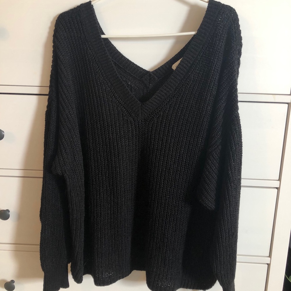 Goodnight Macaroon oversized off shoulder sweater